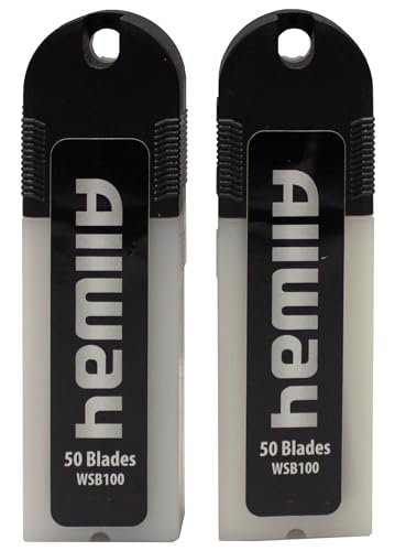 ALLWAY WSB100 Replacement Scraper Blade, 4", 100 Pack | High-Carbon Steel Blades - style: Replacement Scraper Blades (100 Pack)