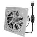 6 Inch Exhaust Fan with Speed Controller,235CFM Kitchen Exhaust Fan with Damper, 110V 40W Wall Ventilation Fan, Stainless Steel Extractor Fan for Window, Basement, Bathroom(6-inch Silver) - color: 6-inch Silver