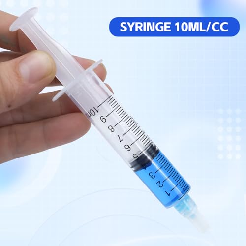 10ml Syringes Without Needles, 10cc Luer Lock Syringe - Disposable Individually Wrapped(30 Pack) - size: 10ml