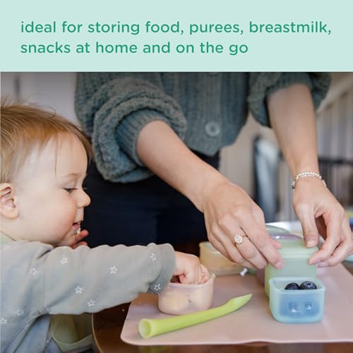 Olababy Silicone Baby Food Storage Containers 4pk, 4oz | For Baby Food, Snacks, Formula, Puree & Sauce. BPA & Micro Plastic-Free. Daycare Essentials for Toddlers. - color: Lilac, size: 4 oz