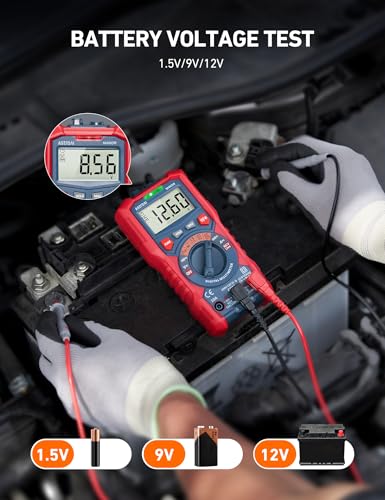 AstroAI Digital Multimeter, TRMS 4000 Counts, Auto-Ranging, Battery Test | 1.5V/9V/12V Battery Testing, Auto & Home Diagnostics, NCV Detection, Capacitance Measurement, CAT III 600V - style: Auto-Ranging