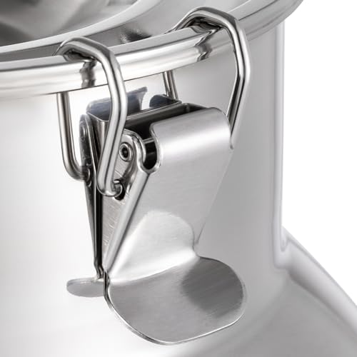 304 Stainless Steel 20L Milk Can with Spigot, Beverage Drink Dispenser, Portable Milk Transport Barrel with Handle for Milk Wine Oil & Home Kitchen Party (20L) - size: 20L