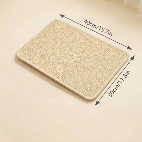 2-Piece Natural Sisal Rabbit Accessories, Scratching Pad, Premium Rug for Rabbit, Multi-Functional Bunny Mat, for Cage Flooring & Chewing