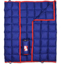 Down Camping Blanket 650 Fill Power - Ultralight Backpacking Quilt (1lb 6oz) Warm & Water-Resistant 20D Nylon Shell for Outdoors, Camping, Hiking, Travel, & Stadium - Packable - color: Midnight Blue