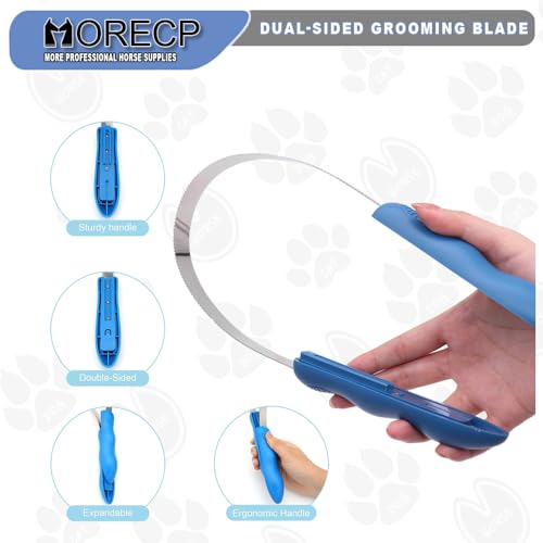 5Pcs Horse Grooming Kit – Shedding Blade & Hoof Pick Brushes, Stainless Steel Deshedding Tool for Horses, Pony, and Long-Haired Equines