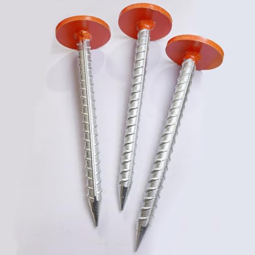 Rebar Survey Marker Stakes, 12 Inch Long - 1.35 LB Heavy Duty, Hi-Vis Orange (2 Pack) Building line Marker Posts are Suitable for Paving Stones, Gardens, Lawn Edges, and Weed barriers