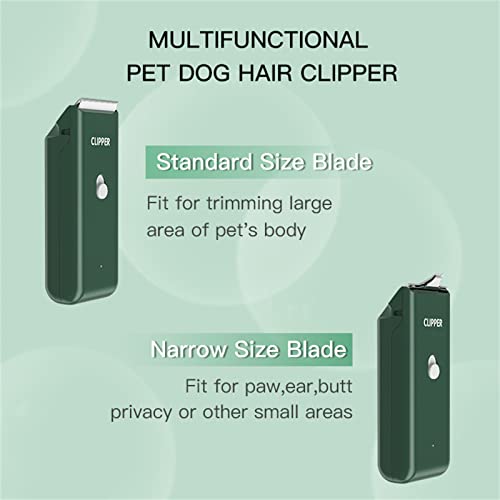 2-in-1 Professional Dog Grooming Kit - Low Noise, Waterproof, USB Rechargeable, and Safe Ceramic Blade - Gift for Dogs and Cats (Green) - color: Map005-green