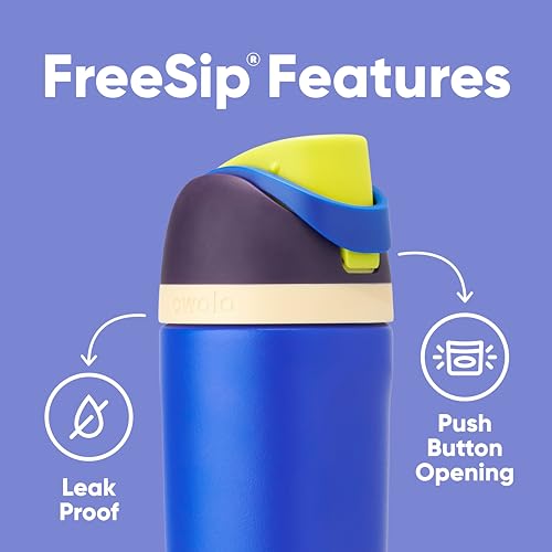 Owala FreeSip Kids Stainless Steel Water Bottle 16 oz Celestial Sphere - color: Celestial Sphere, size: 16 Ounces