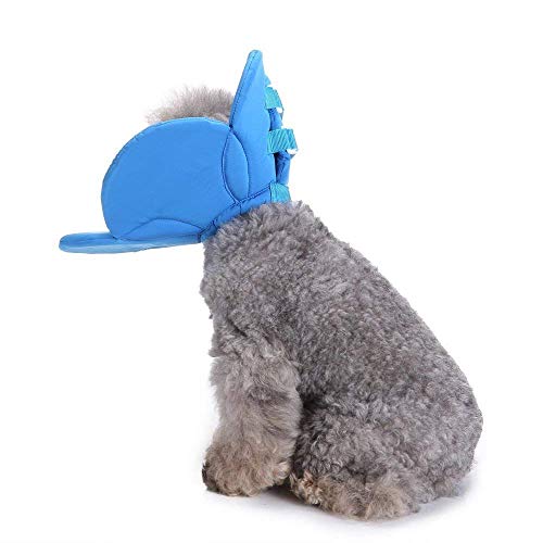 Dogs Cats Medical Grooming Pet E-Collar Recovery Remedy Protective Dog Lick Caught Soft Sponge Adjustable Postoperative Kit for Small and Medium Dog (Blue, M (neck's Girth 10.6" to 11.4")) - color: Blue, size: M (neck's girth 10.6" to 11.4")