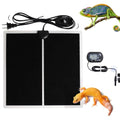 MQ Reptile Terrarium Heat Pad with LCD Digital Aquarium Thermometer, 5.5 x 6in Power Adjustment Under Tank Heater Mat for Pets, Small Animals, Seedling, 5W - size: 5W, 5.5*6 in