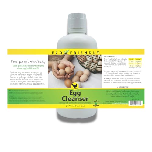 CareFree Enzymes Egg Washer & Egg Cleaner — Natural Enzyme Egg Wash for Fresh Farm Eggs, Safe for Backyard Chickens & Homesteads, 33.9 oz