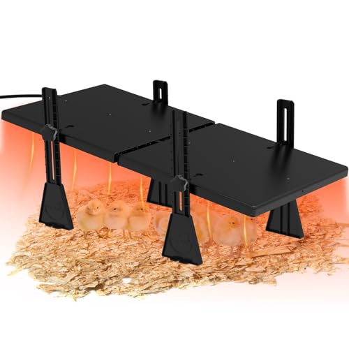 Chicks Brooder Heater, 22.5" x 11.2" Chicks Brooder Heating Plate Up to 30 Chicks, Adjustable Height and Angle Brooder Heater for Chicks Kitten Puppy Pets Animals