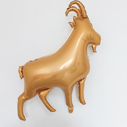 6Pcs Gold Goat Balloons, You Are The Goat Balloon,Capricorn Party/Greatest Of All Time Sports/Graduation/Birthday/Retirement Party Decoration Supplies,Farm Goat Balloons