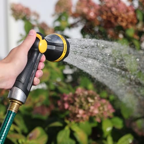 Melnor RelaxGrip Metal 8-Pattern Hose Nozzle: Thumb Operation | 65188AMZ | Comfortable Grip | Less Hand Strain | Lightweight Design | Durable Metal Threads | Trigger Lock - size: 8-Pattern, style: Thumb Control