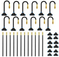 Bluepro Drip Irrigation System 1/4", 2026-Upgrade Garden Sprinkler Kit with 12PCS 360° Adjustable Copper Nozzles, Automatic Misting Watering System for Raised Beds, Greenhouse, Lawn, Patio, Yard - size: 7.8inch