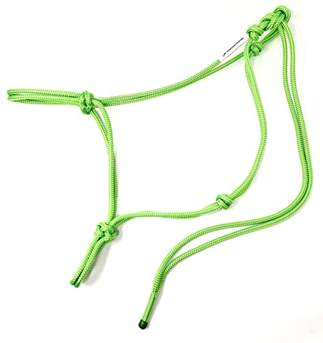 Soft 2 Knot Horse Halter - color: Neon Green, size: Small