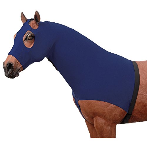 Tough 1 Spandex Mane Stay Hood - color: Navy Blue, size: Large
