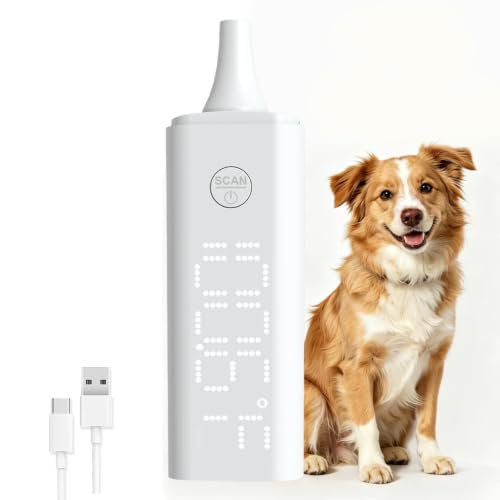 Pet Ear Thermometer for Dogs & Cats, Digital Animal Infrared Temperature Reader, Fast 1-Second Accurate Measurement, Puppy Kitten Wellness Monitor