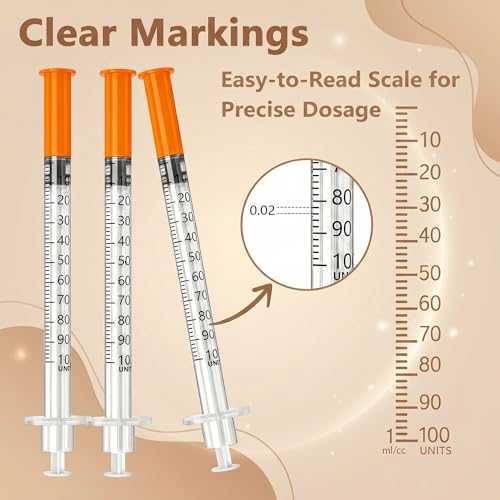 1ml 31G 1/4" (6mm) Lab Syrings, Individually Wrapped, Box of 100 - size: 1ml 31G 1/4 Inch