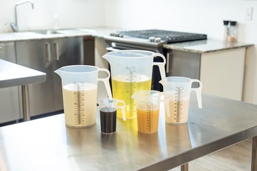 32oz (1 Quart) Measure Pitcher with Convenient Conversion Chart – Extra Strong Food Grade – Great for Cooking, Home Hobbies, Shop Oil and Fluids, Spa Chemicals with High Chemical Resistance by Turnah - size: 32 oz