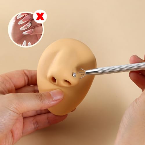 Piercing Ball Grabber Tool, 14-20G Taper for Changing Jewelry | Surgical Steel Flat Back Earrings Threader Tool Insertion Pin, Body Piercing Kit for Ear Rook Conch Nose Lip Jewelry Removal - style: Ball Grabber Tool - 12cm