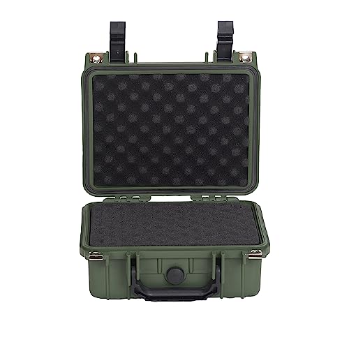 MEIJIA Portable All Weather IP67 Waterproof Protective Case,Hard Camera Case,Dry Case with Customizable Foam,Fit Use Of Drones,Camera,Equipments,10.62 x9.68x4.87inches - color: Green
