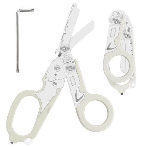 6-in-1 Heavy-Duty Emergency trauma shears (Silver) - color: Silver