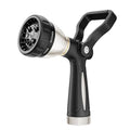 FANHAO Fireman Style Water Hose Nozzle Heavy Duty Metal, 8 Spray Patterns | Large Lever Control, Non-Slip Ergonomic Grip, High Pressure, Rustproof Leakproof Garden Hose Sprayer for Garden, Car & Pet - color: Black