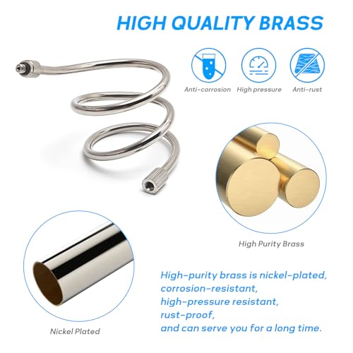 10Pack 19.5Inch Flexible Nozzle Extension Brass Mist Rod for Misting System | Bendable Copper Extended Pole 10/24 UNC for Garden, Humidification, Spraying, Outdoor Cooling, Dust Control, Landscaping - size: 19.5 Inch