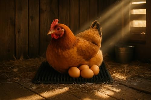 Chicken Nesting Pads 6 Pack - Washable Coop Accessories with 2 Bonus Egg Trays - Easy Clean Nesting Box Liner Pads for Farm and Backyard Laying Hens 13.6 x 11.5 Inches. Reusable Poultry Supplies