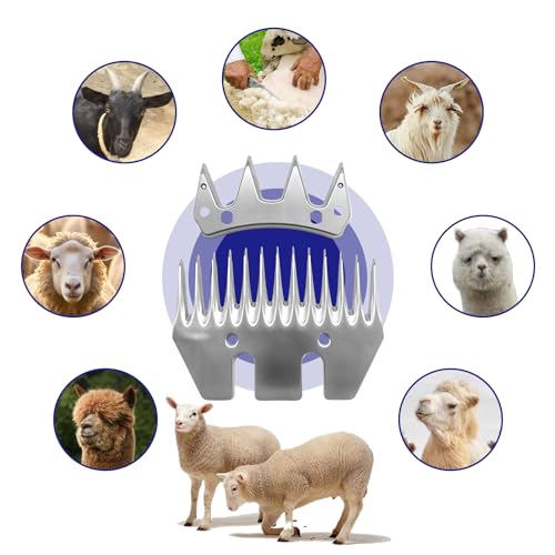 4Pcs 13 Tooth Sheep Shear Blades Compatible with Oster/Lister/Heiniger | For Grooming Goats, Lambs, Llamas & Alpacas