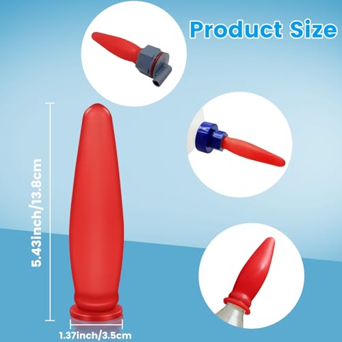 KTXM-Calf Bottle Nipple 3 Pack, FDA-Compliant Silicone Livestock Feeding Teats with Bucket Adapter, Red Replacement Nipples for Calves, Cattle and Foals