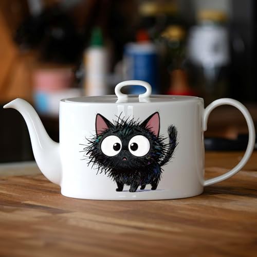 GLOBLELAND 18 Sheets Funny Black Cat Transfer Stickers 3.9x3.6inch Furry Black Cat Rub on Transfer Stickers UV DTF Cup Wraps Decals for Furniture Vase Glass Mason Jar Decorations Art Crafts - style: Black Cat