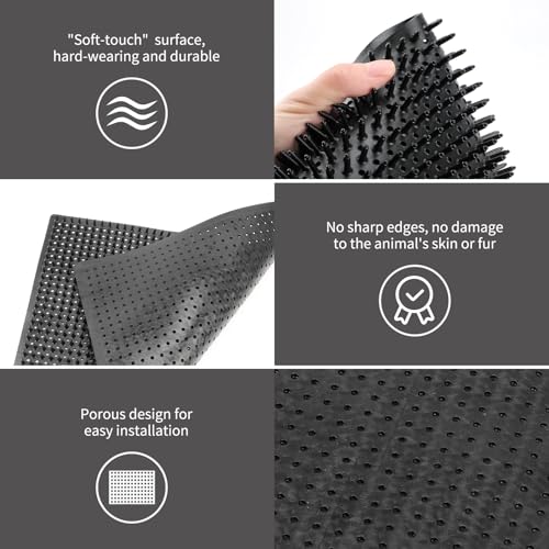 2 Pack Middle Livestock Scratching Post Pads.Horse Scratching Brush | 21.65" x19.68" Horse Cow Scratching Post,Horse Grooming,Designed for horses, cows, cattle, pigs, and dogs - size: M