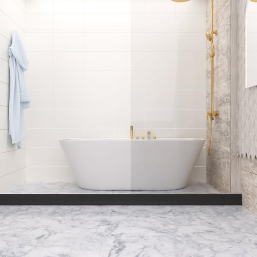 Raycity 3"H Shower Threshold Water Dam, Shower Water Guard, 118 Inch, Black | Silicone Rubber Water Stopper for Walk in Shower, Water Barrier, Prevent Leaks, Suitable for Bathroom, Kitchen - color: Black, style: 118 inch