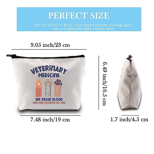 GJTIM Veterinarian Gift Vet Tech Appreciation Graduation Gift Veterinary Medicine Makeup Bag Vet Tech Kit (Veterinary Medicine Bag)