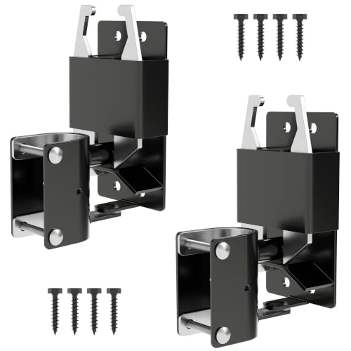 2 Way Farm Gate Latch, Heavy Duty Lockable Two Way Fence Gate Latch, Black Anti-Sag Gravity Latch for Fences, Metal Gates, Horse Corrals, Ranches, Round to Square Tube Conversion, 2 Pack