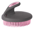 Weaver Equine Palm-Held Fine Curry with Small Rubber Bristles, Gray/Pink - color: Gray/Pink
