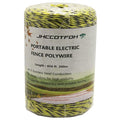 Electric Fence Polywire 656 Feet, 200 Meters 6 Conductors Portable Electric-Fence Rope for Reliable Conductivity and Rust Resistance - size: 656 Feet
