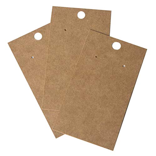 400 Pack Earring Cards - Earring Display Cards - Hanging Earrings - Bulk Cards - 2 x 3.5 Inches - Brown (Pack of 400) - color: 400 PACK