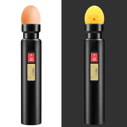 HBlife Egg Candler Wireless Rechargeable LED Bright Cool Light, Egg Candler Tester for Monitoring Eggs Development with 2 Soft Rubber
