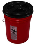 Red 5 Gallon 90 mil Bucket with Gamma Seal Lid (Black) - color: Black