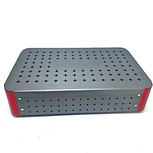 Instrument Sterilization Tray Box with Silicone mat 300mm*195mm*65mm Disinfection Sterilization ultrasonic Basket case ultrasonic Cleaning Washing Sterilization Trays opthalmic ENT