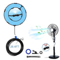 Outdoor Fan Misting System Kit 26.4FT with 8 Nozzles, Water Fan Misters for Cooling Outdoors, Water Sprayer for Backyard Portable Cooling Mist System for Outside Patio Garden Pool BBQ Greenhouse