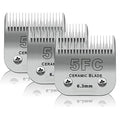 5FC Dog Grooming Ceramic Blades,Compatible with Andis,Oster A5,Wahl KM10 | Size 5FC Detachable Blade 1/4-Inch 6.3MM Cut Length,3 Pack - size: 3pc 5fc:1/4''(6.3mm)