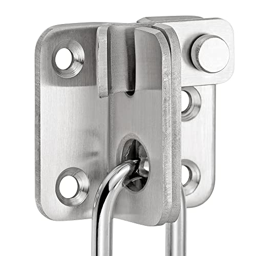 2 Set Brushed Nickel Flip Latches with Padlock Hole,2.36”x2.12”Gate Latch_R | Stainless Steel Sliding Barn Door Lock ,for bedroom,drawer,Wine Cabinet,cabinet,garage,window,pet enclosures - color: Brushed Nickel Right Open_2 Pack
