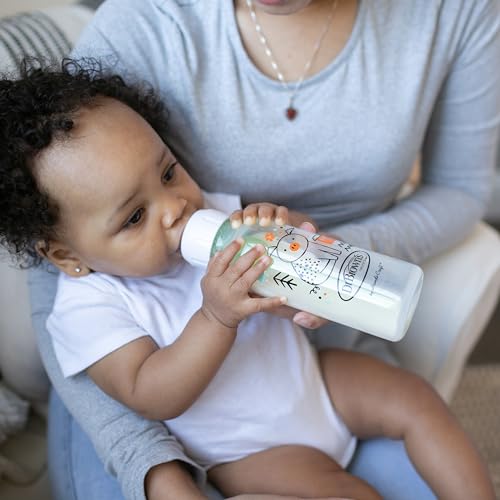 Dr. Brown's Anti-Colic Options+ Narrow Baby Bottle, Frog + Pig, 2-Pack - color: Orange & Green (Pig & Frog), size: 1 Count (Pack of 2)