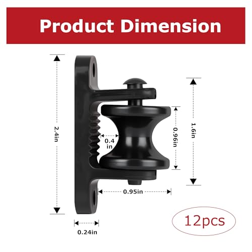 12pcs Wood Post Roller Insulators, Corner Insulators
