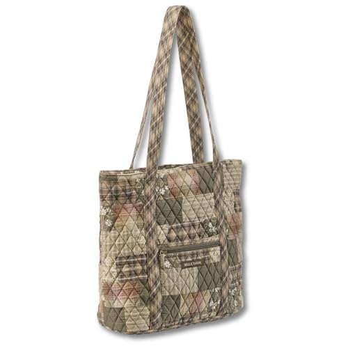 Bella Taylor Large Tote, Quilted Shoulder Bag for Women | Lightweight, 6-pocket large quilted purse, machine washable, zippered top, ultimate organization, durable construction - color: Woodland Patch