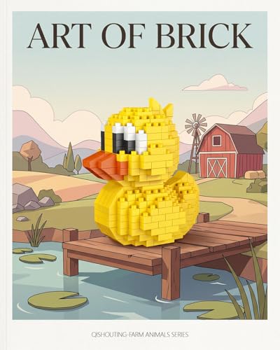 QISHOUTING Duck Mini Building Toy for Kids, Farm Animals Mini Duck Building Blocks & Learning Toy for Girls Boys, Duck Figurine Toys for Adults Girls, Birthday Party Favors Stocking Stuffers - style: Duck